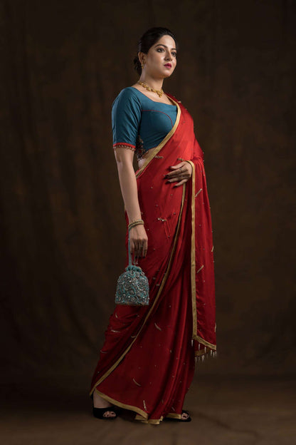 SAPPHIRE BLUE SHADED BLOUSE | Shop Now.