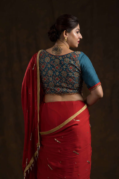 SAPPHIRE BLUE SHADED BLOUSE | Shop Now.