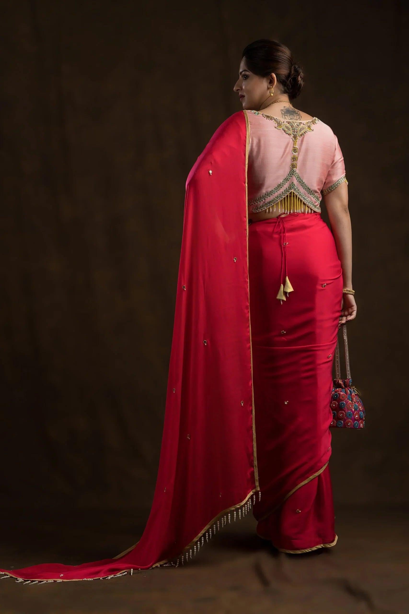 Pastel Peachish Pink Blouse | Shop Now.