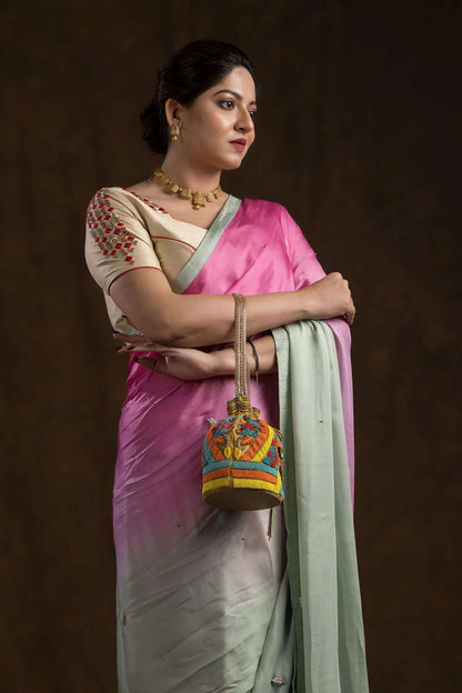 Golden Beige Floret Blouse | Shop Now.