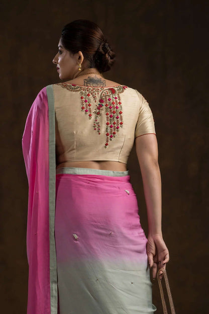 Golden Beige Floret Blouse | Shop Now.