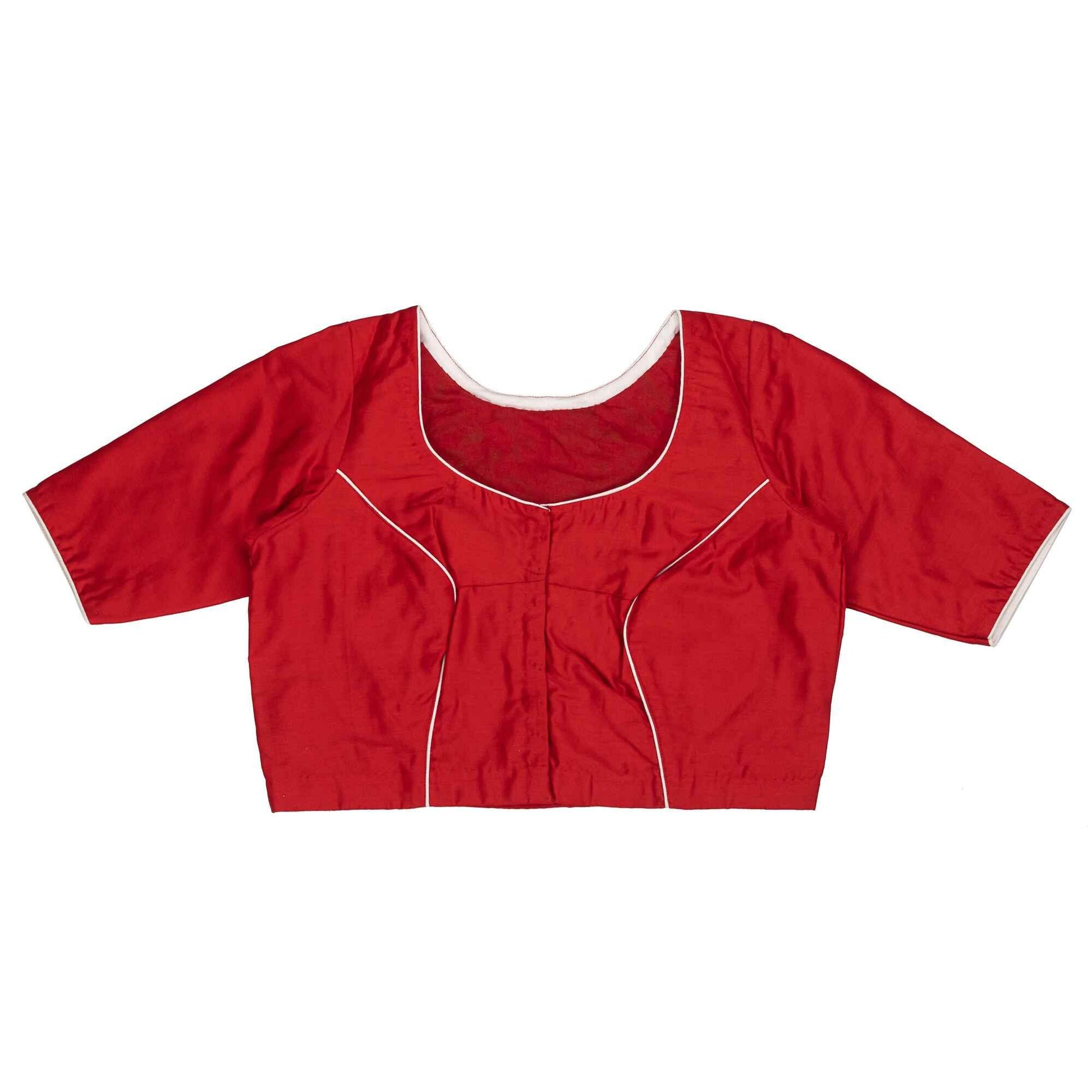 Rose Red Butterfly Blouse – Vibrant Embroidered Elegance.