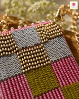 Rose Mosaic Hand Embroidered Designer Sling Bag