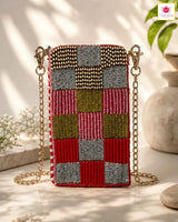 Rose Mosaic Hand Embroidered Designer Sling Bag