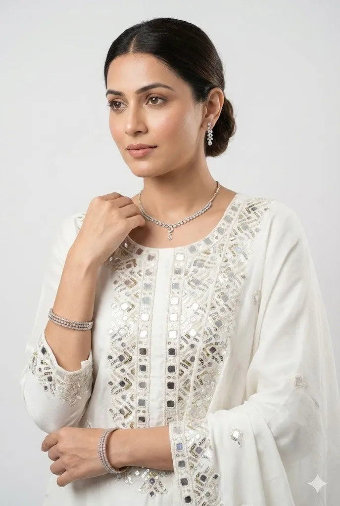 Moonlight Mirror Premium Unstitched Suit