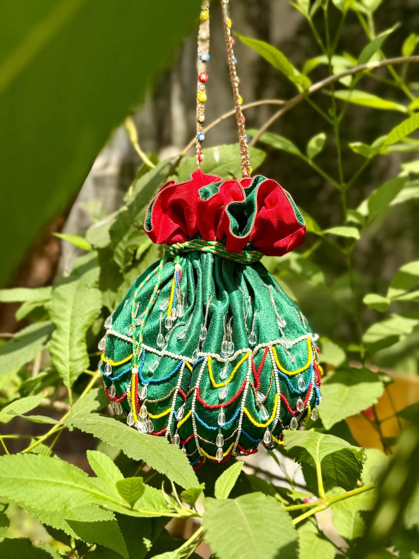 Mevrika Handcrafted Beaded Potli Bag.