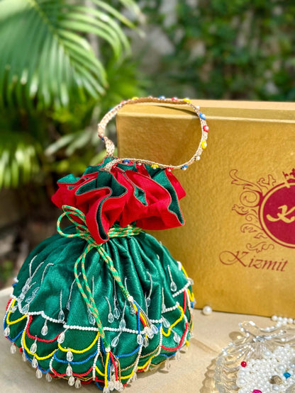 Mevrika Handcrafted Beaded Potli Bag.
