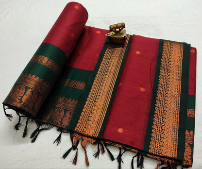 Latika – Gadwal Paithani Saree | Cotton Silk Elegance
