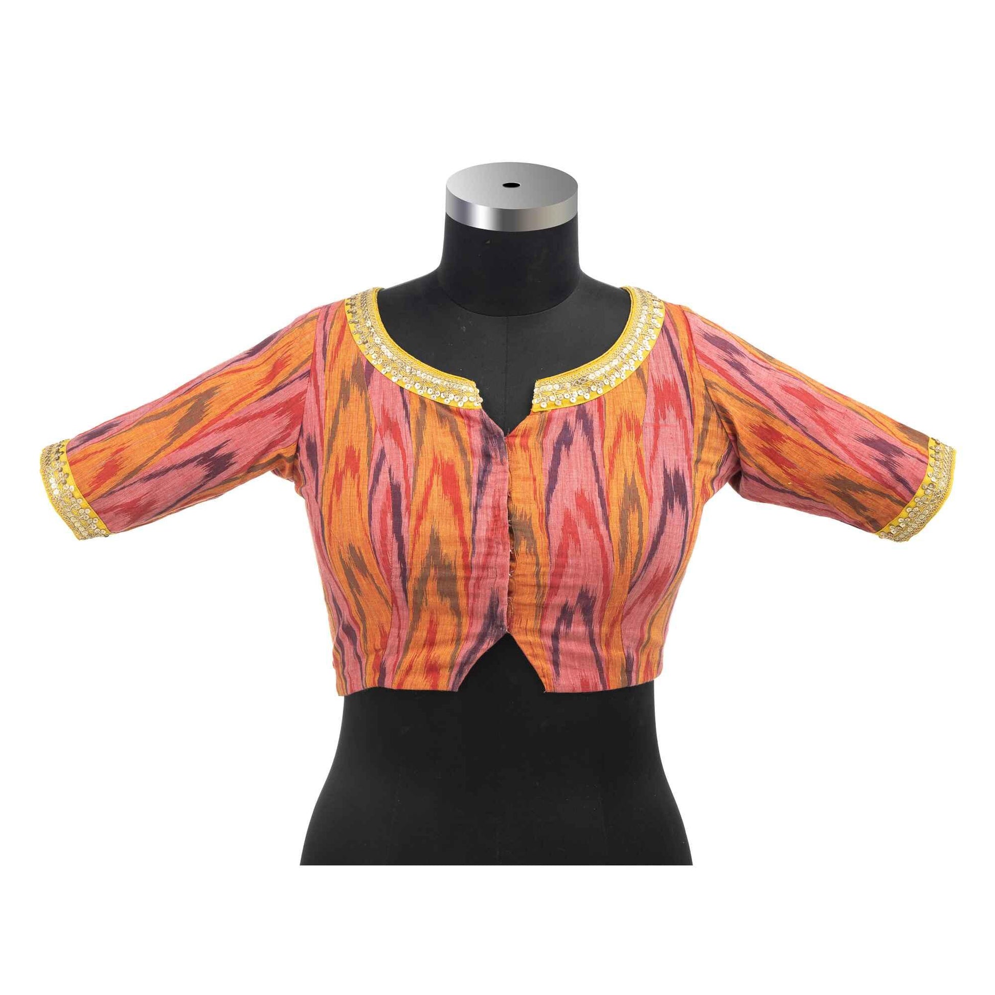 Wine Shade Ikkat Blouse | Shop Now.