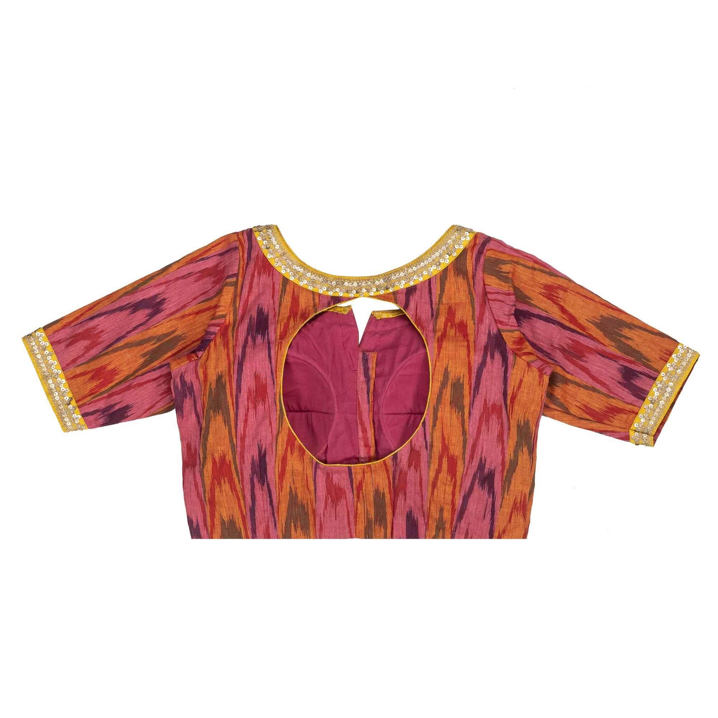 Wine Shade Ikkat Blouse | Shop Now.