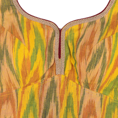 Yellow Ikkat Blouse | Shop Now.
