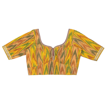 Yellow Ikkat Blouse | Shop Now.