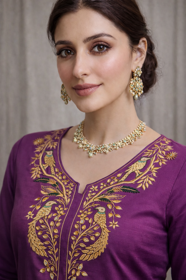 Blush unstitched Lavender Cord Suit