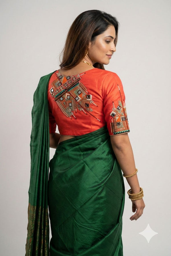 Sunehra Noor Hand Embroidered Designer Blouse | Kizmit Designs