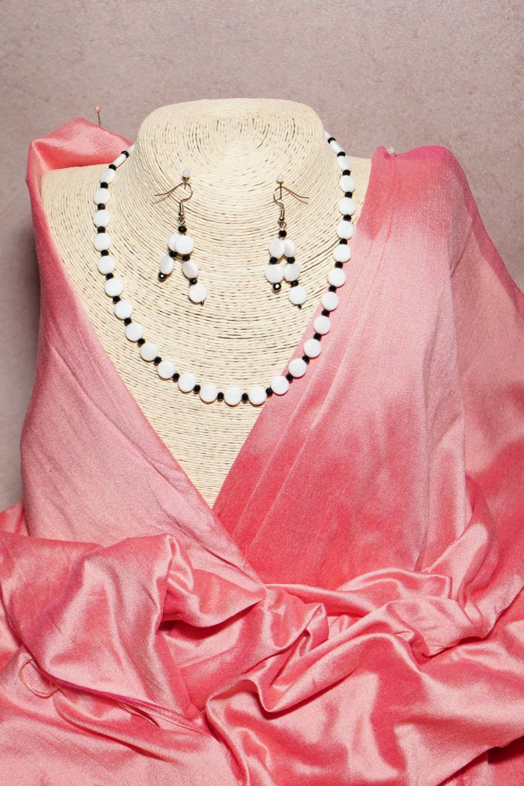 Handcrafted White Beads Necklace