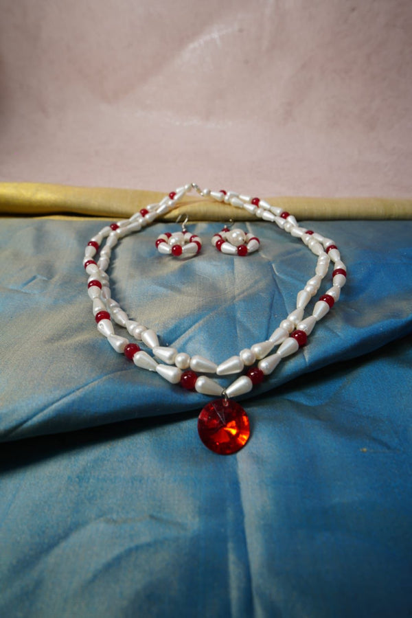 Scarlet Pearl Radiance Handcrafted Jewellery