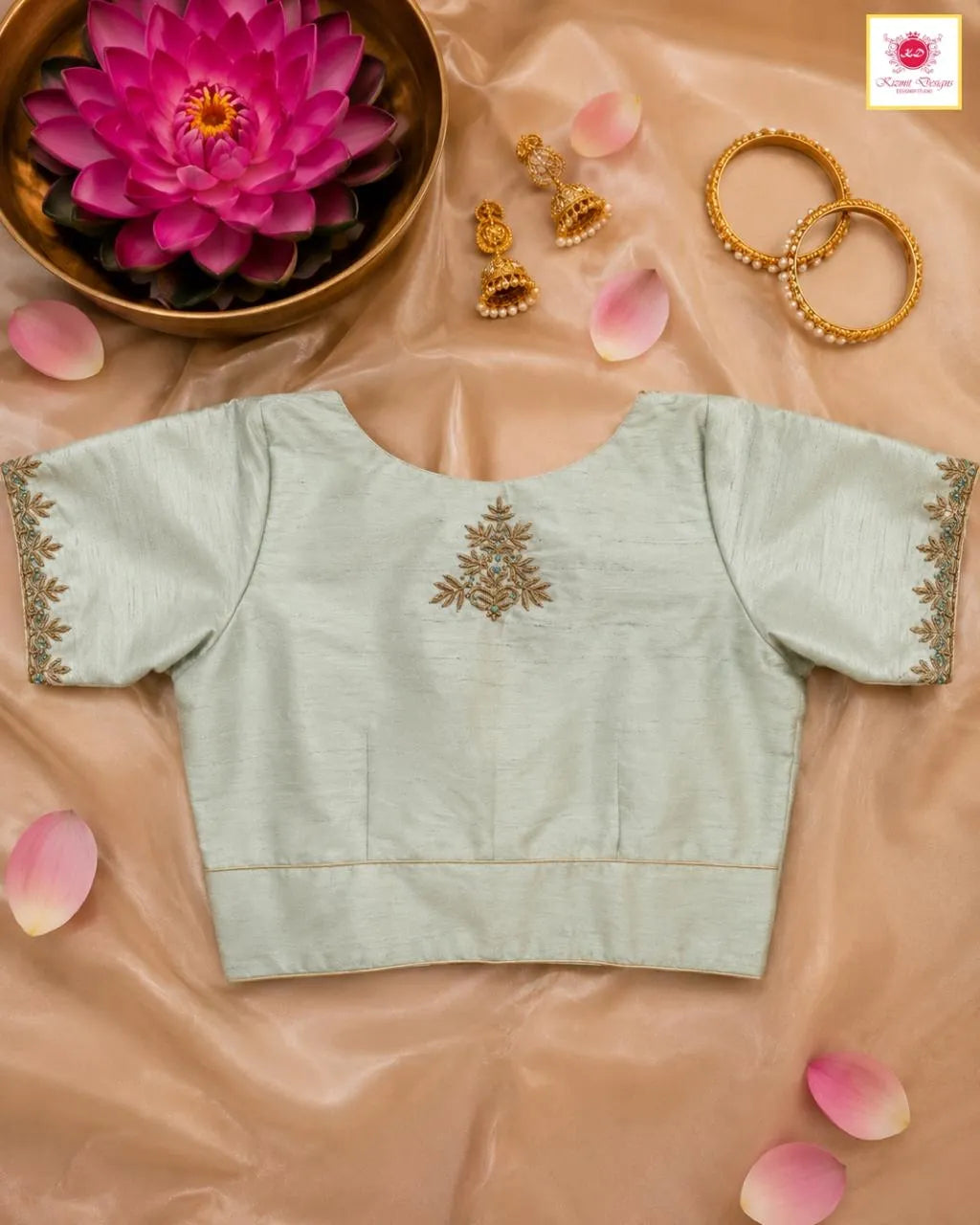 Noor-e-Dabka Blouse - Rani Pink