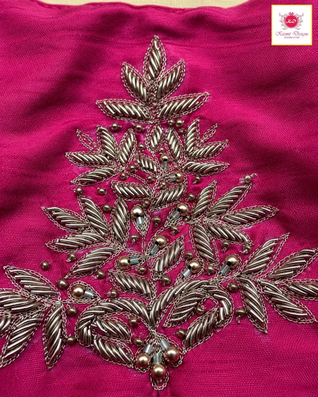 Noor-e-Dabka Blouse - Rani Fuchsia