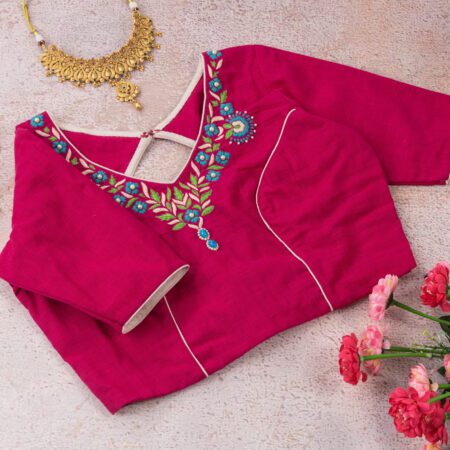 Fuchia Pink Resham Blouse