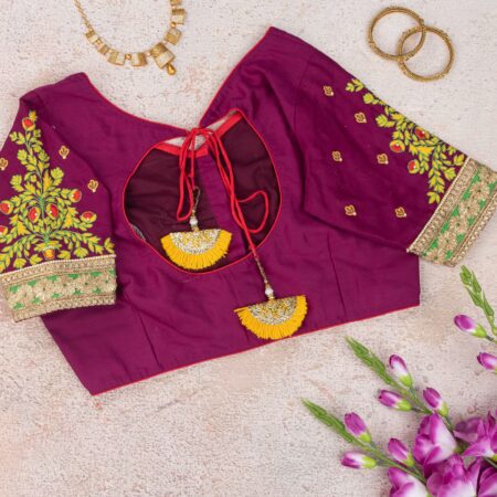 Midnight Shade Embroidery Blouse