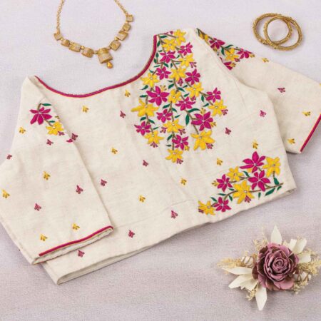 Off-White Floral Blouse