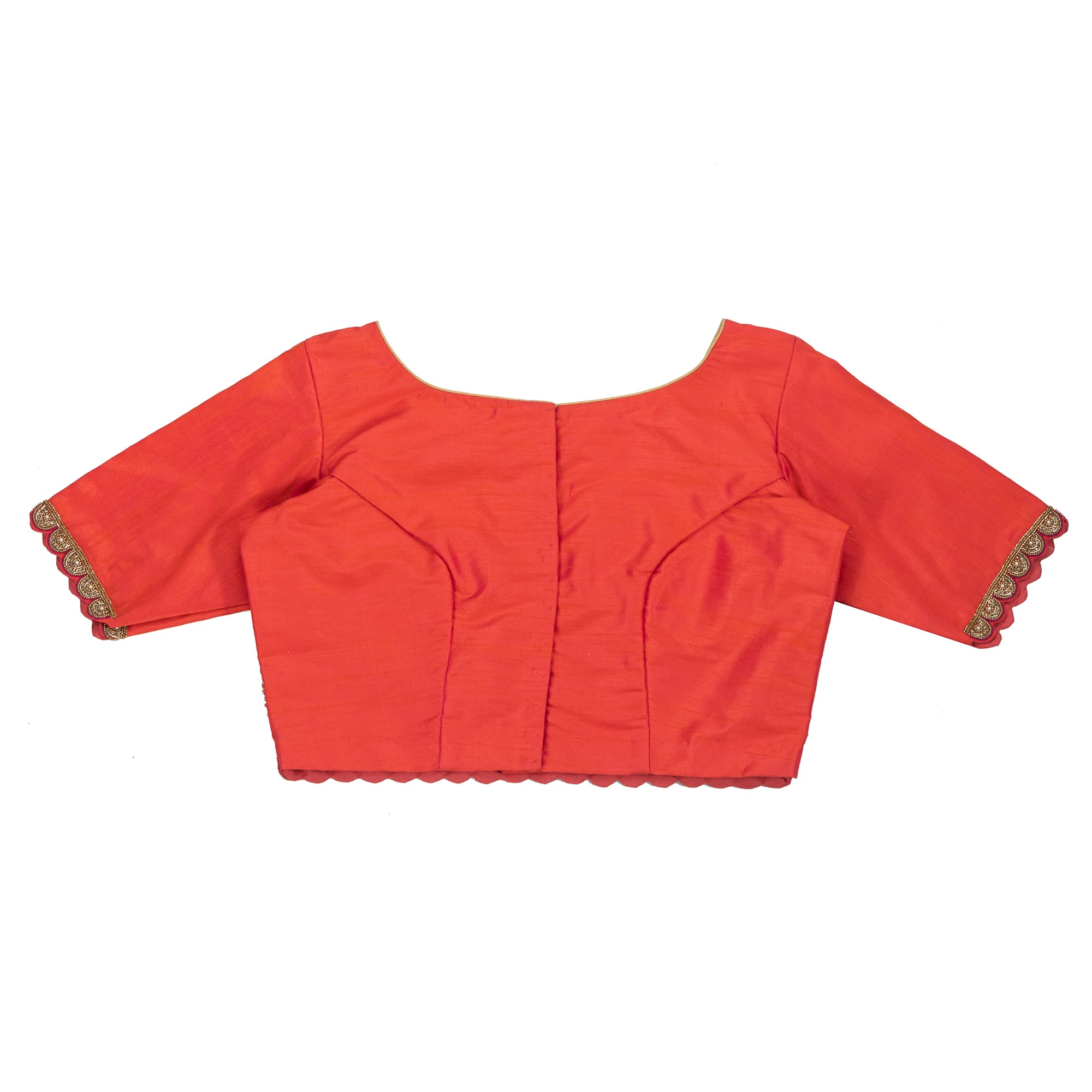 Peachish Pink Paisley Motifs Blouse