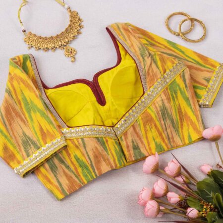 Yellow Ikkat Shade Blouse