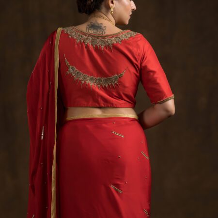 Red Shade Chand Ka Tukda Blouse