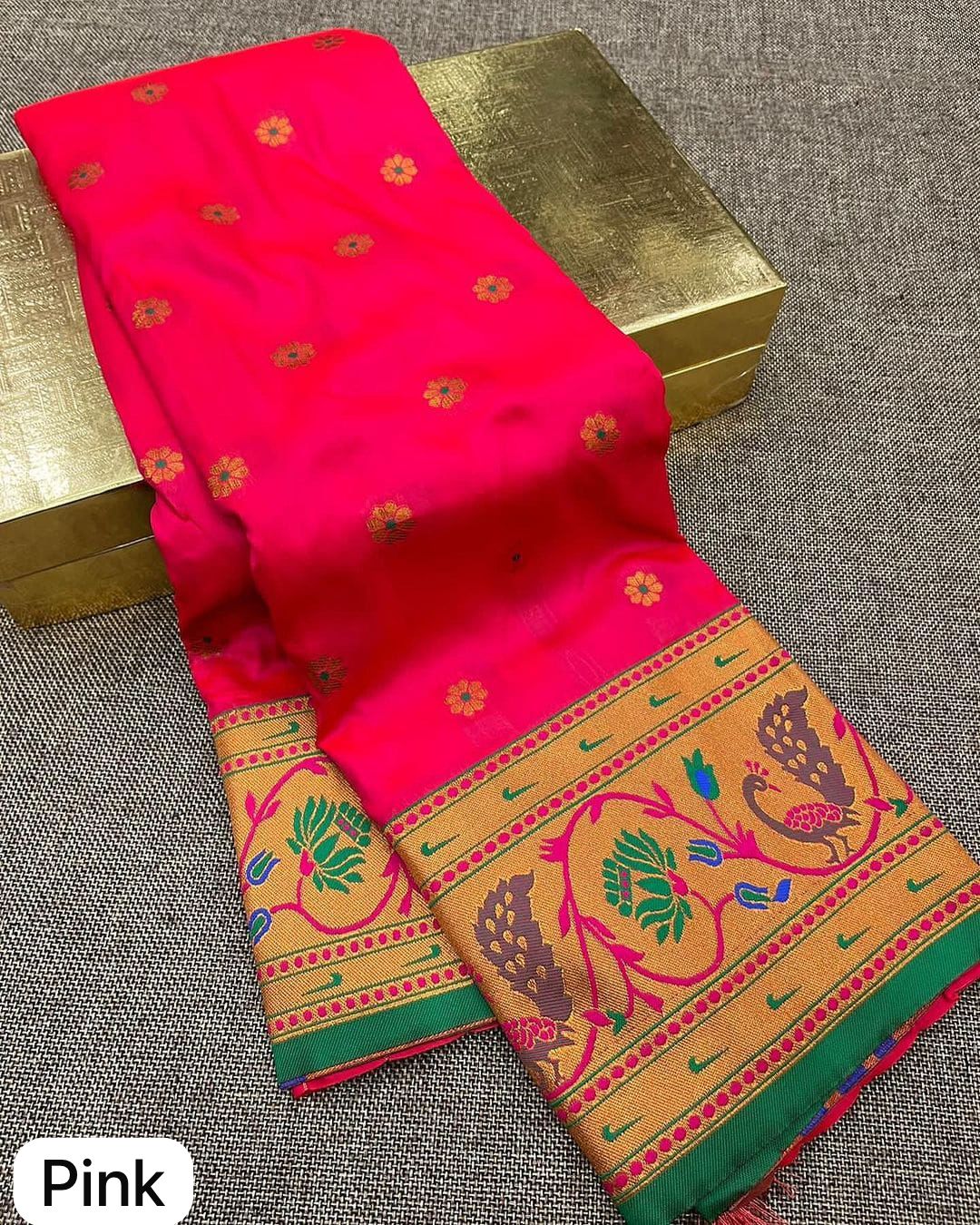 Kizmit Designs Pink Saree