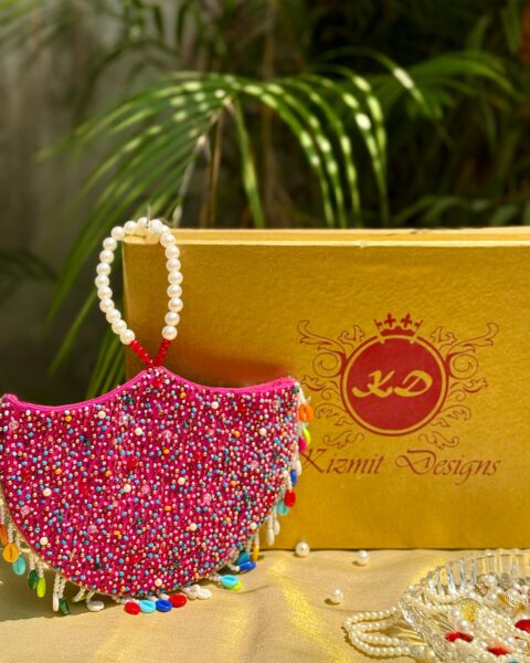 TARA JHUMKA HAND EMBROIDERED CLUTCH POTLI