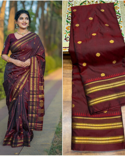 Traditional Narayanpeeth Paithani
